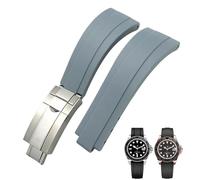 MURVE Cinturino in silicone con fibbia corta, 20 mm, 21 mm, adatto per Rolex Daytona Submariner Role Oysterflex Yacht Master, 20 mm, Agata