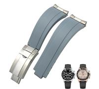 MURVE Cinturino in silicone con fibbia corta, 20 mm, 21 mm, adatto per Rolex Daytona Submariner Role Oysterflex Yacht Master, 21 mm, Agata