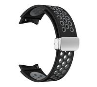 MURVE Cinturino in silicone da 20 mm per Samsung Galaxy Watch 6 Classic 43 47mm 5Pro 45mm Breathe No Gaps Orologio con fibbia magnetica 7 6 5 4 40mm 44mm Cinturini per orologi(Red Black,Watch 5 Pro)