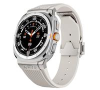 MURVE Cinturino Per Galaxy Watch Ultra Strap 47mm Accessori Bracciale sportivo in gomma fluorurata per Galaxy Watch 7 Ultra WatchBands(Starlight)