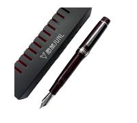 MURVE Penna stilografica in resina, pennino oro/argento, clip per studenti d'affari, scrittura regalo, penna J, NO.9 F (0,5 mm)