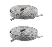 MURYE 1 paio di lacci piatti per scarpe da ginnastica, 8 mm di larghezza, in poliestere, multicolore, lacci di ricambio per scarpe da ginnastica e scarpe casual stringhe resistenti all'usura, grigio