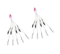 MURYE 2 esche leggere a 5 braccia con testa con spinner, facili da lanciare per gruppi di pesca, girelle girevoli