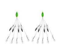 MURYE 2 esche leggere a 5 braccia con testa con spinner, facili da lanciare per gruppi di pesca, girelle girevoli