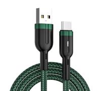 MURYE Cavo dati USB C intrecciato rinforzato dotato di funzione di illuminazione e arresto automatico di ricarica quando si spegne automaticamente completamente il cavo intrecciato di tipo C