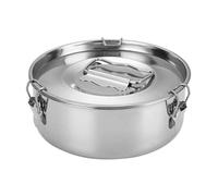 MURYE Stampo professionale per flan con guarnizione e coperchio, riscaldamento uniforme per cottura a vapore, multiuso, da cucina, essenziale, multiuso, in acciaio inox