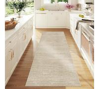 Murzoeky Tappeto Passatoia Corridoio Cucina Lavabile Antiscivolo Tappeto Runner per Corridoio Tappeto Cucina Passatoia 60 x 360 cm, Tappetto Pelo Corto per Soggiorno Camera da Letto Interno Beige