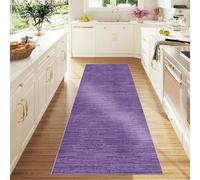 Murzoeky Tappeto Passatoia Corridoio Cucina Lavabile Antiscivolo Tappeto Runner per Corridoio Tappeto Cucina Passatoia 60 x 360 cm, Tappetto Pelo Corto per Soggiorno Camera da Letto Interno Viola
