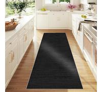 Murzoeky Tappeto Passatoia Corridoio Cucina Lavabile Antiscivolo Tappeto Runner per Corridoio Tappeto Cucina Passatoia 60 x 360 cm, Tappetto Pelo Corto per Soggiorno Camera da Letto Interno Nero