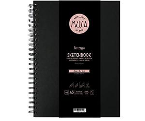 MUSA Imago MU124593 - Blocco da disegno, a spirale, formato A3, 11,75 x 16,5 cm