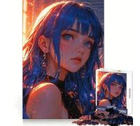 Musa radiosa dai capelli blu in un bagliore etereo - Puzzle per adolescenti da 1000 pezzi - Gioco di logica e abilità - Gioco rilassante - Taglio preciso - Regalo perfetto (50x75cm)