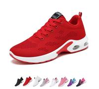 Musabela Orthopedic Shoes for Women, Rayootd Comfortable Orthotic Classic Shoes, Arch Support, Slip-On Air Cushion Running Sneakers for Gym Workout Sports(Red,Numeric_36)