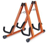 Musbeat Doppio supporto per chitarra a forma di A per 2 chitarre (acustica/basso elettrico/banjo) con imbottitura in schiuma - forte supporto per pavimento per studio e casa