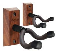 Musbeat porta chitarra da muro, supporto chitarra muro, appendi chitarra da muro, appendi chitarra a parete per chitarra acustica, elettrica, o banjo, porta chitarra da muro in legno di noce nero