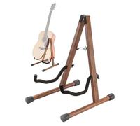 Musbeat Supporto Chitarra, Supporto per Chitarra Acustica ed Elettrica in Legno di Noce Nero