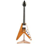 Musbeat Supporto per chitarra, supporto per chitarra elettrica a forma di V, in legno di quercia rossa, supporto da appendere per chitarra elettrica, chitarra acustica, banjo, supporto per chitarra in