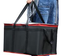 musbus borsa sacco grande, riutilizzabile, per alimenti refrigerati e isolati, ideale per la spesa della spesa (nero) Borsa termica termica frigorifero per picnic, 1链接黑色外卖包