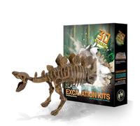 MUSCCCM Kit di scavi per Dinosauri Stegosaurus, Kit di scavo fossili di Scheletro Dino Modello di Dinosauro Realistico Giocattoli educativi Regalo per Bambini Ragazzi Ragazze Regalo di Capodanno
