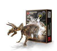 MUSCCCM Kit di scavi per Dinosauri Triceratopo, Kit di scavo fossili di Scheletro Dino Modello di Dinosauro Realistico Giocattoli educativi Regalo per Bambini Ragazzi Ragazze Regalo di Capodanno