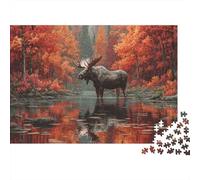 Muschi che si ergono nel lago nella Forestaa autunnale 1000pcs (75x50cm) - Puzzle Per Adulti GioGattotolo Fai-da-te