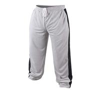Muscle Alive Uomo Baggy Bodybuilding Pantaloni Maglia Asciugatura Veloce Sportivi Pantaloni Poliestere Leggero Color Gray Size XL