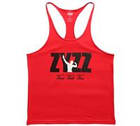 Muscle Alive Uomo Bodybuilding Canotte Palestra Zyzz Stringer Canottiera Cotone 01 Rosso L