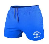 Muscle Alive Uomo Bodybuilding Palestra Pantaloncini Cotone Allenarsi Sportivo Fitness Workout Shorts 5 Man Blu L