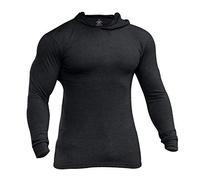 Muscle Alive Uomo Manica Lunga Felpa con Cappuccio Elastico Leggero Felpe Poliestere e Spandex Nero M