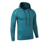 Muscle Alive Uomo Manica Lunga Felpa con Cappuccio Elastico Leggero Felpe Poliestere e Spandex T203 Verde XL