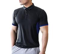 Muscle Alive Uomo Sport Corsa Running Manica Lunga Asciugatura Rapida Catarifrangente Esercizio Fitness T-Shirt Nero XL