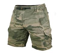 Muscle Alive Uomo Vintage Cargo Shorts Gli Sport Bermuda Campeggio Escursionismo Camuffare Pantaloncini Cotone 8137 Grigio Camo XL