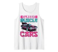 Muscle Car Classica, Stile retrò Anni '80, Design Synthwave per Amanti delle Auto Canotta