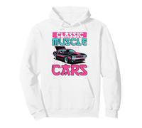 Muscle Car Classica, Stile retrò Anni '80, Design Synthwave per Amanti delle Auto Felpa con Cappuccio