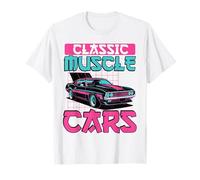Muscle Car Classica, Stile retrò Anni '80, Design Synthwave per Amanti delle Auto Maglietta