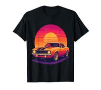 Muscle Car Tramonto Retro Vintage Cars Maglietta