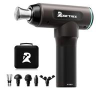 Muscle Massage Gun, Rooftree Portable Deep Tissue Percussion Massager Gun with 5 Massage Heads, Professional Handheld Body Muscle Massager with 10 Hours Battery Life for Home Office Gym - Elite