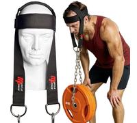 MuscleForge Allenamento Collo con Catena Acciaio - Imbracatura Testa Collo 240 kg - Regolabile con Chiusura Rapida - Cinghia Testa Palestra Imbottita per Sollevamento Pesi, Boxe, MMA, Fitness