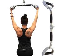 MuscleForge Barra Lat Machine 70 cm - Lat Machine Barra a V in Acciaio Inox con Impugnature Ergonomiche - Presa Lat Machine, Dorsali e Tricipiti - Accessorio Universale per Macchine a Carrucola