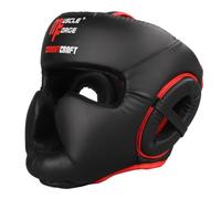 MuscleForge Caschetto Boxe Taglia S - Protezione Integrale per Allenamento e Sparring, MMA, Muay Thai e Kick Boxing - Casco Boxe Schiuma EVA Multistrato, Similpelle PU Premium, Visione 180°
