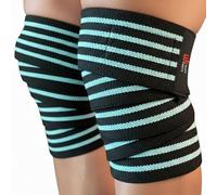 MuscleForge Fasce Ginocchia Palestra - Set di 2 Bande Elastiche per Powerlifting, Weightlifting, Squat, Deadlift e Bodybuilding - Ginocchiere Palestra Uomo Donna - Supporto per Allenamento 180×8 cm