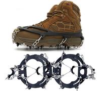 MuscleForge® Ramponi per scarponi da montagna a 8 denti, Ramponi antiscivolo per scarpe per neve e ghiaccio, in acciaio, misura 38-45 per uomo e donna