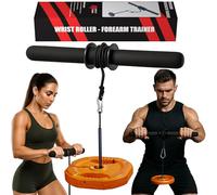 MuscleForge Rullo da Polso per Avambraccio - Attrezzi Allenamento Avambracci 60kg - Forearm Trainer per Rafforzare Presa - Grip Trainer Palestra Casa