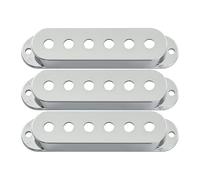 Musclily 52mm Copri Cover Pickup Single Coil in Plastica per Chitarra Elettrica Fender Stratocaster, Cromato (3 pezzi)