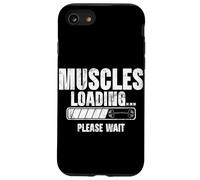 Muscoli Caricamento Prego Attendere Benchpress Manubri Pesi Palestra Custodia per iPhone SE (2020) / 7/8