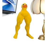 Muscular Legs Duck - Anatra in gomma con gambe muscolose, statuetta di anatra con gambe forti e muscoli, statua in resina per casa da scrivania per ingresso tavolo decorazione casa
