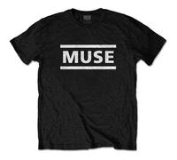 MUSE T Shirt Bianca Band Logo Nuovo Ufficiale Uomo Nero Size L
