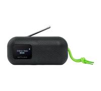Muse, Cassa Bluetooth Portatile con Radio FM 10W IPX4 e Schermo LCD, Nero