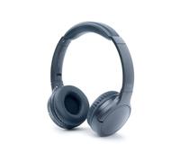 Muse M-272 BTB. Cuffie Bluetooth con microfono, funzione vivavoce, autonomia 45 ore, archetto metallico regolabile e pieghevole, ingresso ausiliario + cavo. Colore blu