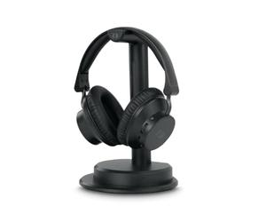 MUSE M-285 - Set di cuffie TV CTV con trasmettitore e stazione di ricarica | 2,4 GHz con Bluetooth, EQ, durata della batteria 30 ore e ingresso ottico | Dual Headset