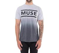 Muse T Shirt Band Logo Nuovo Ufficiale Unisex Dip Dye Bianca Size L